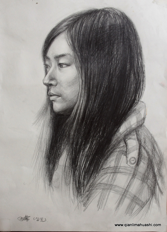 乐山千里马画室素描作品4