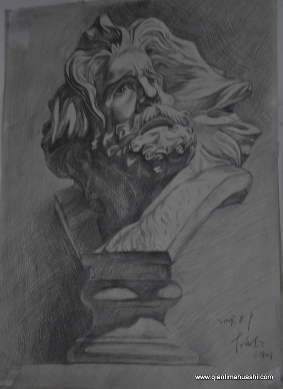 乐山千里马画室素描作品80